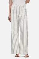 FRAME Le Slim Stripe Palazzo High Waist Wide Leg Jeans Sage Multi at Nordstrom,