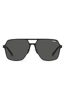 Quay Australia Backstage Pass 52mm Aviator Sunglasses in Black /Black Polarized at Nordstrom