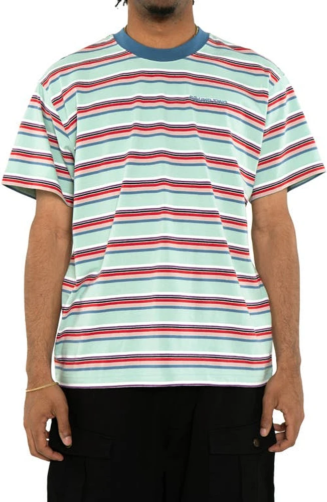 Round Two Stripe Cotton Ringer T-Shirt at Nordstrom,