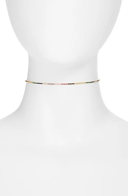 SHYMI Celine Tennis Choker Necklace in Multi Color at Nordstrom, Size 16