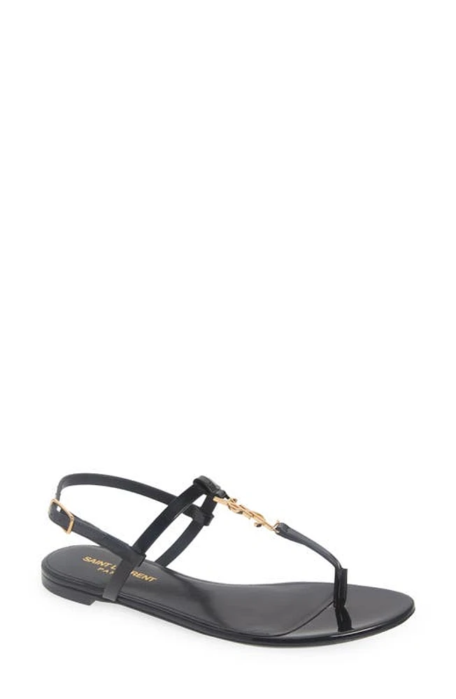 Saint Laurent Cassandra Monogram Sandal Nero at Nordstrom,