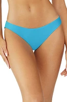 PQ SWIM Ruched Hipster Bikini Bottoms Turquoise at Nordstrom,