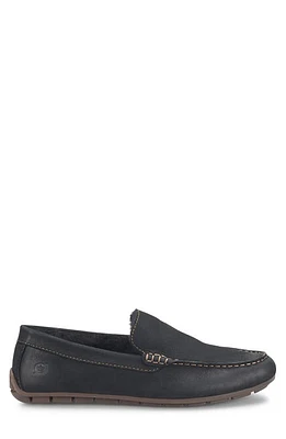 Børn Allan Genuine Shearling Moc Slipper in Black Shearling at Nordstrom, Size 10.5