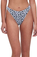 Good American Always Fit Leopard Bikini Bottoms Glass at Nordstrom,