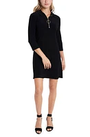 Chaus Front Zip Minidress Black at Nordstrom,