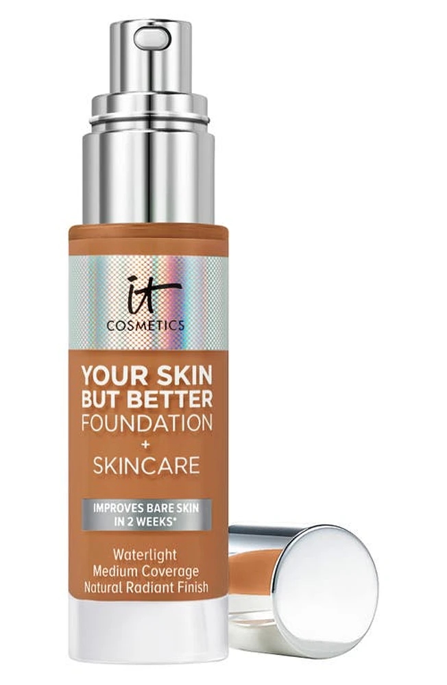 IT Cosmetics Your Skin But Better Foundation + Skincare in Tan Warm 44 at Nordstrom