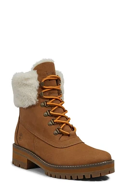 Timberland Courmayeur Valley 6-Inch Faux Fur Lined Waterproof Boot in Medium Brown at Nordstrom, Size 7.5