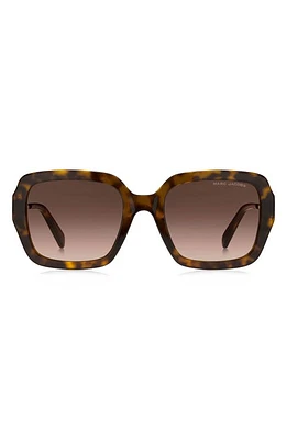 Marc Jacobs 54mm Gradient Square Sunglasses in Havana /Brown Gradient at Nordstrom