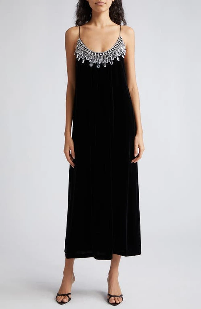 Zimmermann Matchmaker Diamante Slipdress in Black at Nordstrom, Size 2