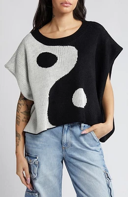 Dressed Lala Yin & Yang Shoulder Pad Sweater at Nordstrom,