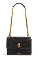 Kurt Geiger London Shoreditch Crocodile Embossed Leather Crossbody Bag in Black at Nordstrom