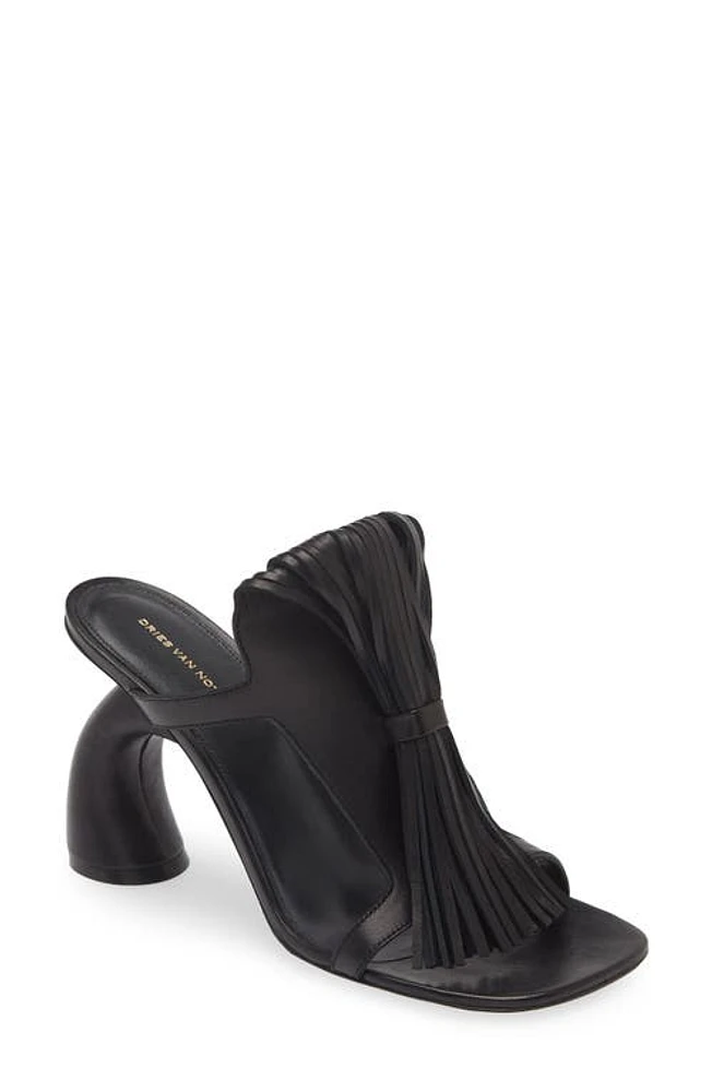 Dries Van Noten Tassel Sandal Black at Nordstrom,