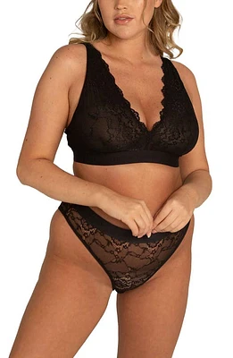 Lemonade Dolls The Picot Lace Fuller Cup Bralette Black at Nordstrom,