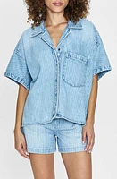 Pistola Della Denim Snap-Up Shirt Canopy Stripe at Nordstrom,