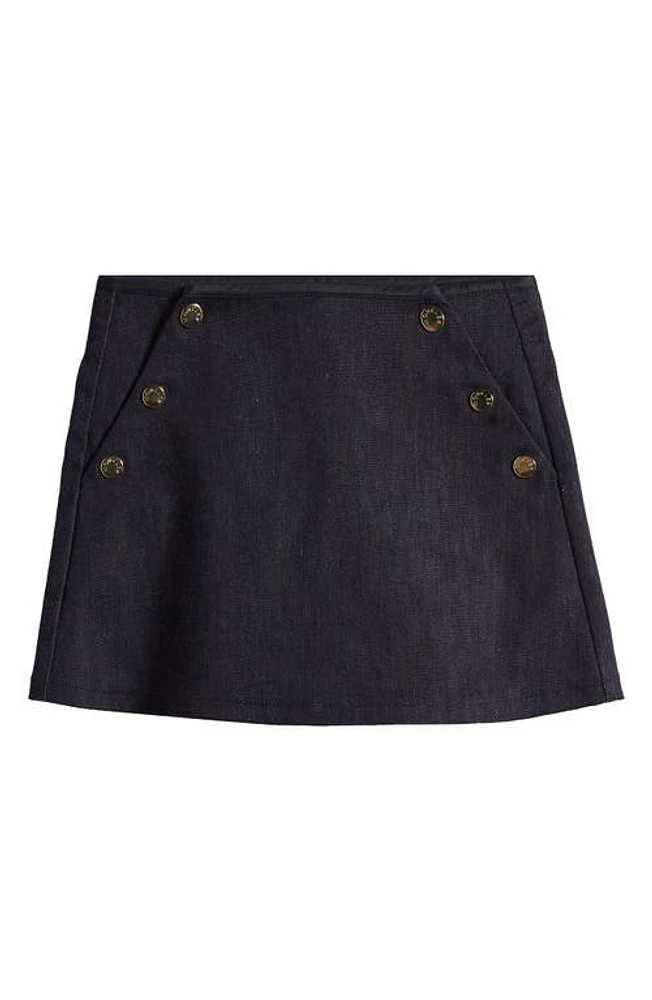 Moncler Kids' Stretch Denim Miniskirt Blue at Nordstrom,