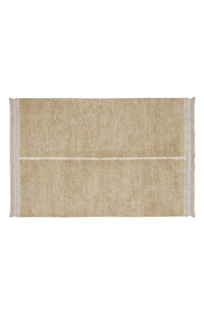 Lorena Canals Reversible Washable Recycled Cotton Blend Rug in Olive Natural /Sage at Nordstrom