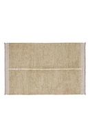 Lorena Canals Reversible Washable Recycled Cotton Blend Rug in Olive Natural /Sage at Nordstrom