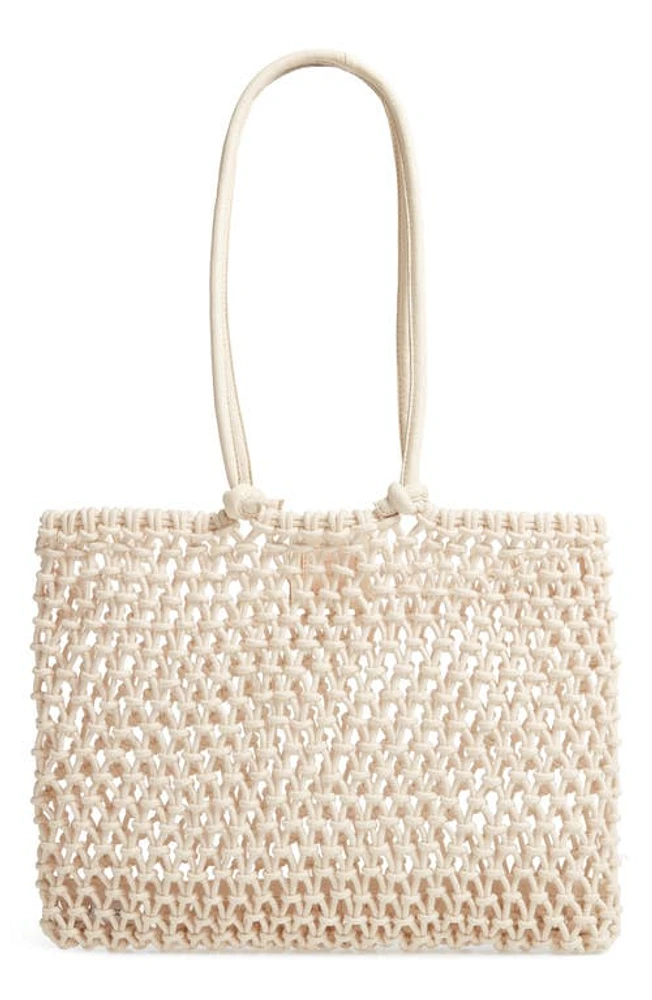 Clare V. Sandy Woven Market Tote in Natural at Nordstrom