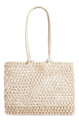 Clare V. Sandy Woven Market Tote in Natural at Nordstrom