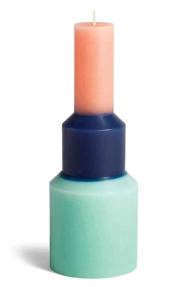 HAY Colorblock Pillar Candle in Mint at Nordstrom, Size Medium