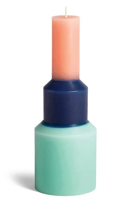 HAY Colorblock Pillar Candle in Mint at Nordstrom, Size Medium