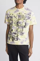 JUNGLES Flames & Stuff Tie Dye Cotton Graphic T-Shirt at Nordstrom,