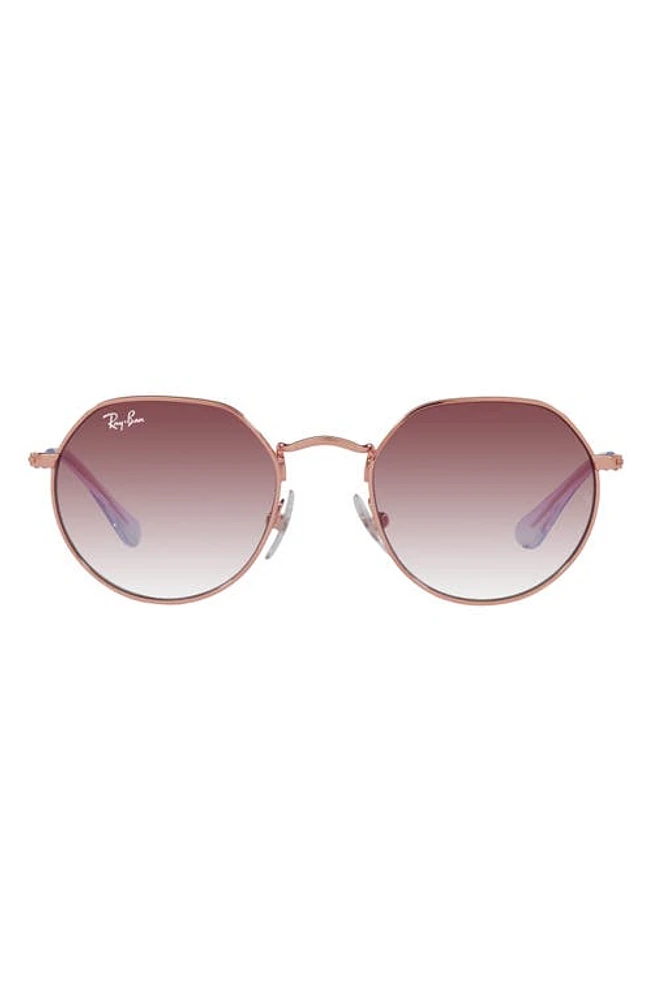 Ray-Ban Kids' Jack 47mm Gradient Irregular Sunglasses in Rose Gold at Nordstrom