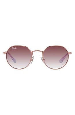 Ray-Ban Kids' Jack 47mm Gradient Irregular Sunglasses in Rose Gold at Nordstrom