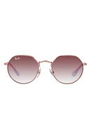 Ray-Ban Kids' Jack 47mm Gradient Irregular Sunglasses in Rose Gold at Nordstrom