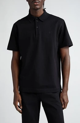 Givenchy Classic Fit 4G Logo Embroidered Cotton Piqué Polo Black at Nordstrom,