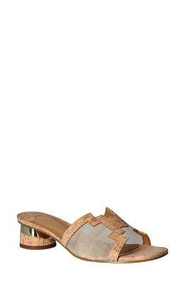 J. Renée Amorra Slide Sandal Natural/Gold at Nordstrom,