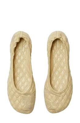 burberry Sadler Embroidered Ballerina Flats Clay at Nordstrom,