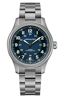 Hamilton Khaki Field Automatic Bracelet Watch, 38mm in Blue at Nordstrom