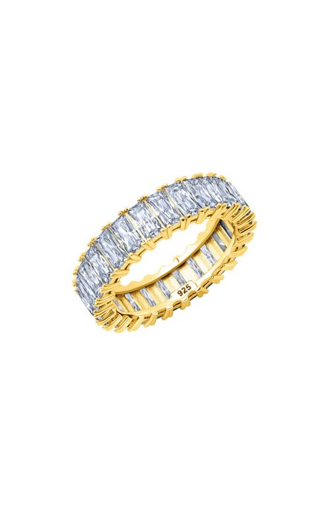 Crislu Baguette Cut Eternity Band Ring in Gold at Nordstrom, Size 7