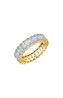 Crislu Baguette Cut Eternity Band Ring in Gold at Nordstrom, Size 7