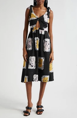 BUSAYO Debo Midi Sundress Black Multicolored at Nordstrom,