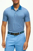 Brooks Brothers Floral Print Performance Golf Polo at Nordstrom