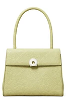 Tory Burch Small Deville Embossed Leather Top Handle Bag in Taupe Green at Nordstrom