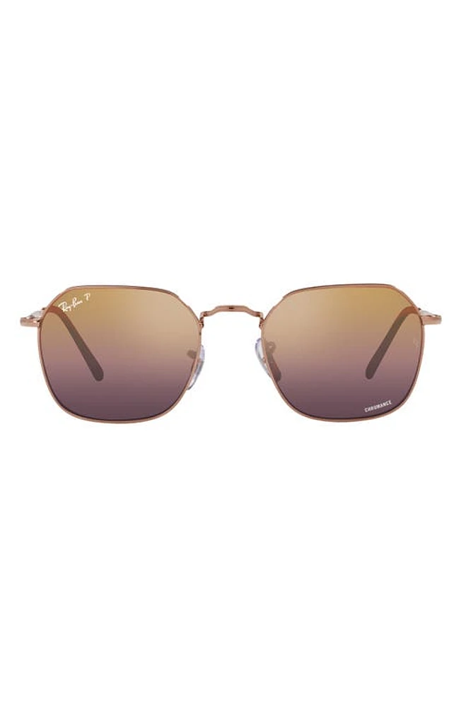 Ray-Ban Jim 53mm Polarized Irregular Sunglasses in Rose Gold at Nordstrom