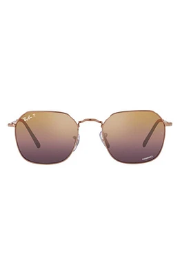 Ray-Ban Jim 53mm Polarized Irregular Sunglasses in Rose Gold at Nordstrom