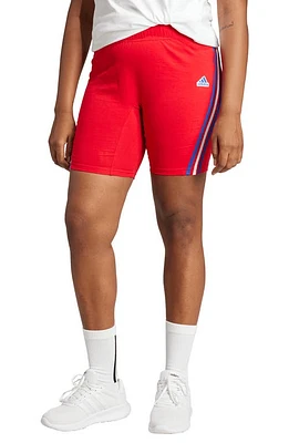 adidas Future Icons 3-Stripes Bike Shorts Better Scarlet at Nordstrom,