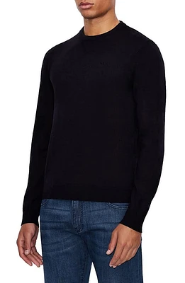 Armani Exchange Crewneck Wool Sweater in Navy at Nordstrom, Size Xx-Large