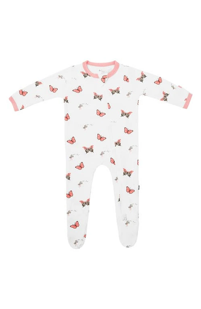 Kyte BABY Zip-Up Footie in Butterfly at Nordstrom