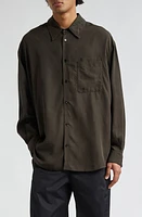 Lemaire Relaxed Fit Double Pocket Button-Up Shirt Dark Espresso Br507 at Nordstrom,