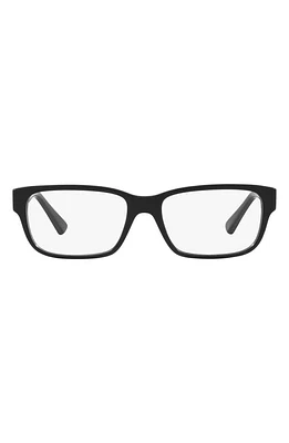 Prada 56mm Rectangular Optical Glasses in Matte Black at Nordstrom