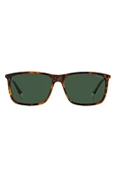 Polaroid 59mm Polarized Rectangular Sunglasses in Havana/Green Polar at Nordstrom