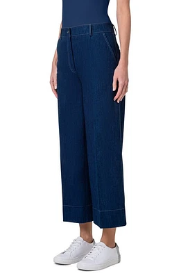 Akris punto Chiara Wide Leg Crop Jeans Ink Denim at Nordstrom,