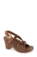 Aerosoles Miki Leopard Print Sandal in Leopard Metallic Faux Suede at Nordstrom, Size 8