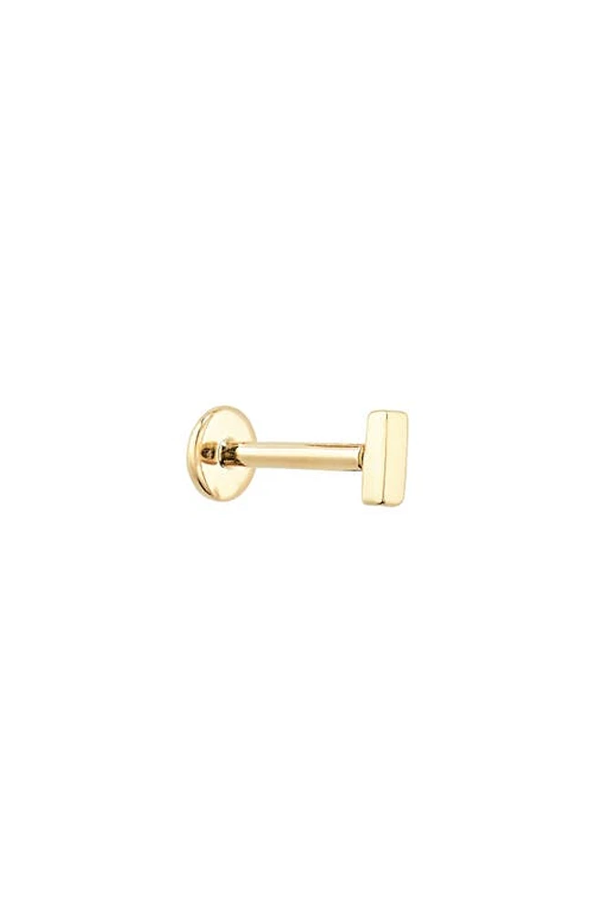 Monica Vinader Bar Single Flat Back Stud in Gold at Nordstrom