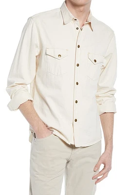 Billy Reid Organic Cotton Denim Button-Up Shirt Natural at Nordstrom,